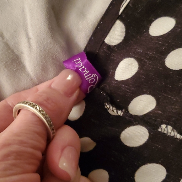 ROMACCI Black & White pocka dot shirt with ruffle arms - Picture 6 of 12